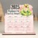 Calendar "Snake with wishes 2025" 12x11 cm (set 2 parts)