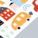 Sticker Plastic Interior color "Cars in a megalopolis" 30x60 cm