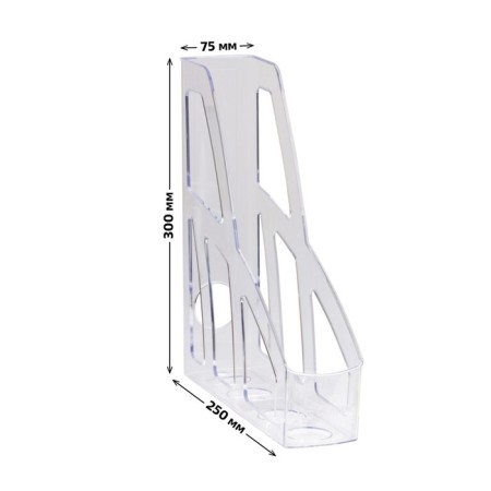 Vertical paper tray, "leader", transparent-1