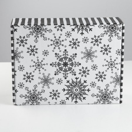 Folding box "Snow", 30.7 x 22 x 9.5 cm, new year-2