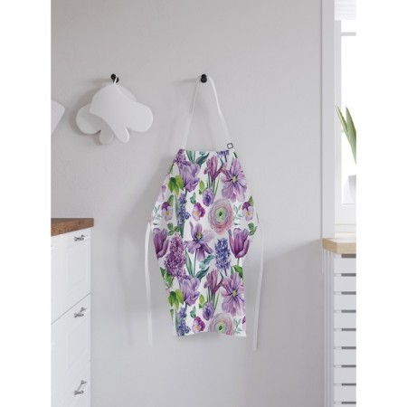 Apron of a kitchen with a photo print "Flower art", adjustable, size OS-1