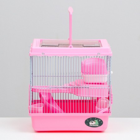 The cage for rodents "Pigzon", 27 x 21 x 27 cm, pink-1
