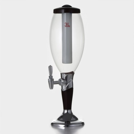 Beer Tower "Babylon style", 3 l, brown color