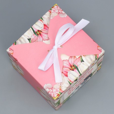 Gift folding box, packaging, “teacher”, 12 x 12 x 12 cm-3