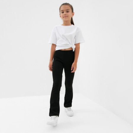Children's pants with cuts KAFTAN, p. 36 (134-140 cm), black-1