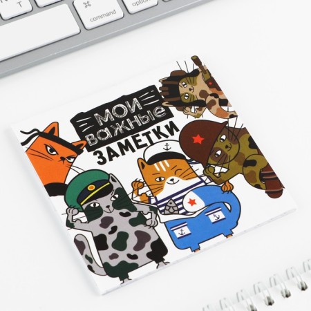 Notepad 10x10 cm, 16 l "real hero" mix-2