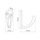 Hook furniture tundra TKO007, one -rod, bronze, 50 pcs