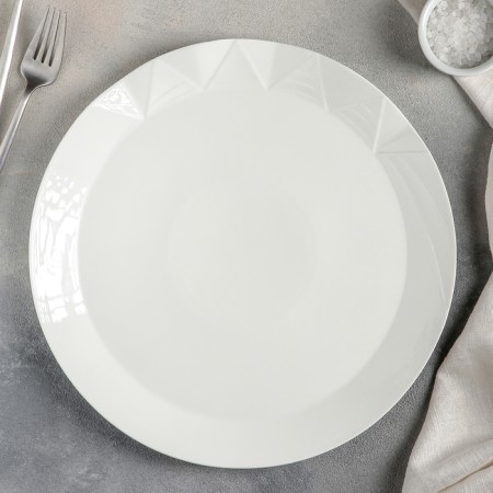 Porcelain dining porcelain magistro "abundance", d = 30 cm, white color