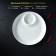 Porcelain dish with a boat of the White Label, D = 25 cm, white color