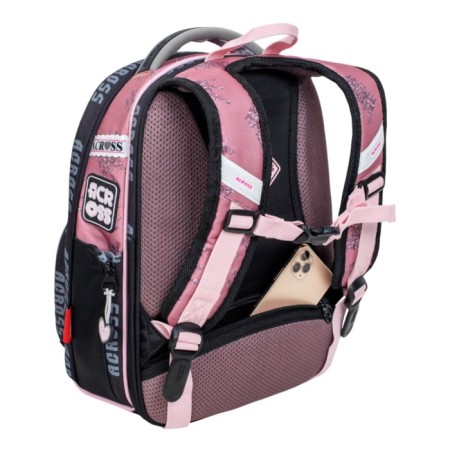 School backpack by Ergon. Spray Across 194 37*28*12 Virgin + Pen, Back Cher/Rose 24-194-10-3