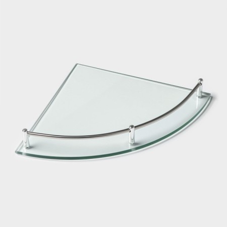 Corner shelf for the bathroom Stolz Stölz, 24 × 24 × 4 cm, metal, glass