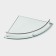 Corner shelf for the bathroom Stolz Stölz, 24 × 24 × 4 cm, metal, glass