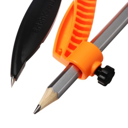 Circular plastic Erichkrause "Accent", 122mm, with a pencil, pencil case, mix-3