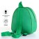 Children's backpack on the zipper "chosen", the color is green