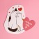 Mini postcard with a letter "Love", cats, 7.8 × 10 cm