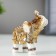 Polystone souvenir "White Elephant with a Popone from the Arab carpet" mix 7.8x7.5x3.2 cm