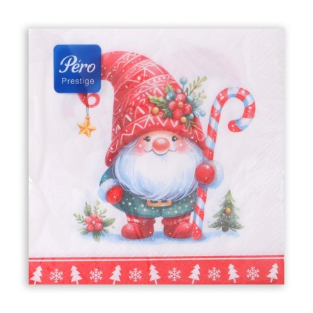 New Year's napkins Paper Pero Prestige "Domestenok", 3 layers, 33x33 cm, 20 pcs-2