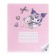 Notebook 12 sheets in the Hello Kitty+Kuromi cage, cardboard cover, additional PVC cover, block 60 g/m2, mix