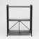 Folder drive on wheels, 3 shelves, 71 × 34 × 88cm, black matte color