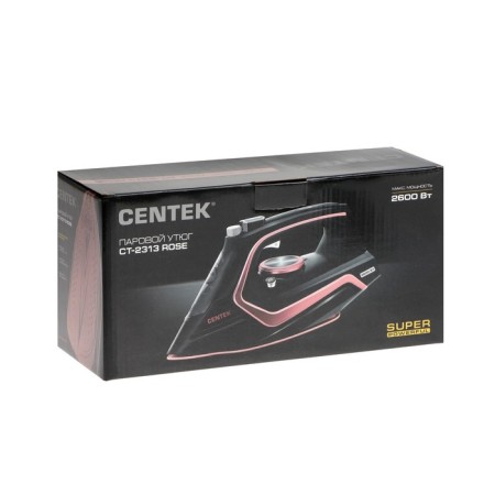 Iron Centek CT-2313, 2600 W, 350 ml, ceramics, drop-stop, steam. blow, self -cleaning, pink-8