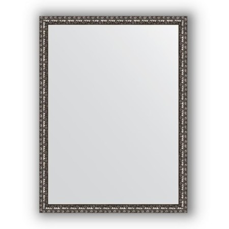 Mirror in the baguette frame - black silver 38 mm, 60 x 80 cm, evoForm