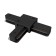 Connector T-shaped for the Technical tra001ct-11b, 10.6x7x1.7 cm, black color, black