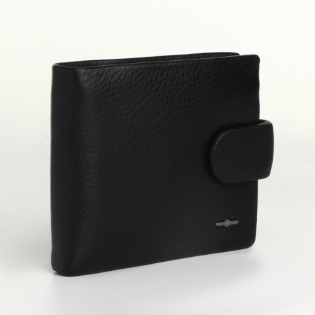 Male purse on the button, black color