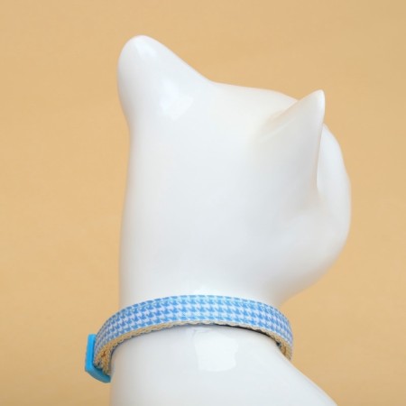 Koshachi collar "Snowflake", with a bell and suspension, 30 x 1 cm, polyester, blue-3
