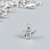 Decor for creativity Metal "Lake with Flower" set 10 pcs silver 1.5x1.8 cm