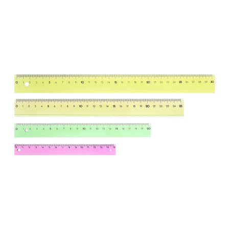 Set 4 line Calligrata "Neon", 15, 20, 25 and 30 cm, transparent, euro suspension, mix-8