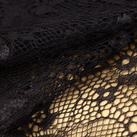 Lace cilia, 90 mm × 9 ± 0.5 m, in Bobin 3 pcs 3 m, black color-2