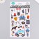 Plastic/Fireman Plastic sticker with sparkles mix 14x25 cm