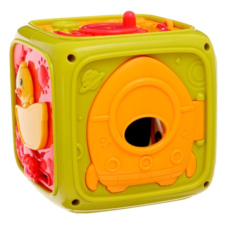Developing toy "smart cube", 3 in 1: ionic, sorter, bisikub, sound-4