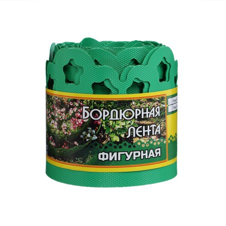 Border tape, 0.15 × 9 m, thickness 1.2 mm, plastic, curly, green, Greengo-8