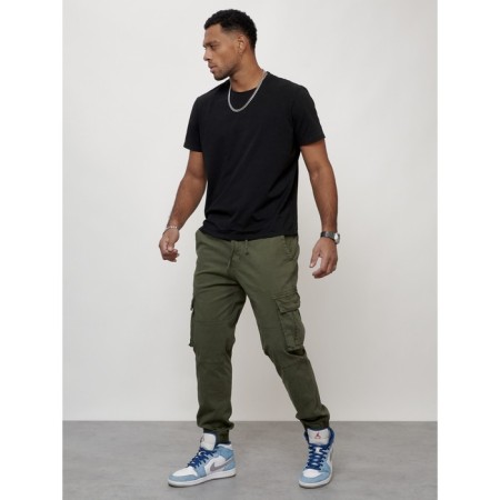 Cargo jeans men, size 44, khaki color-3