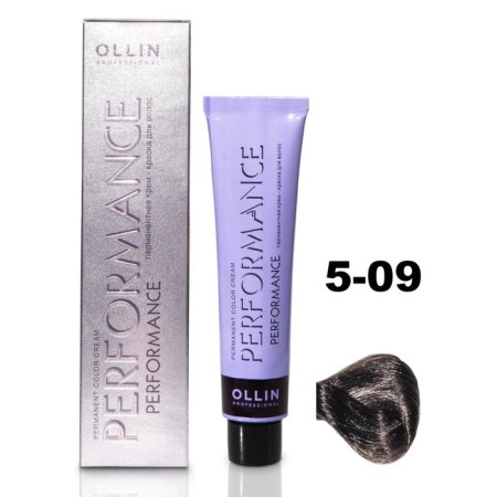 OLLIN PROFESSIONAL PERFORMANCE hair cream, tone 5/09 Light brown-haired transparent green, 60 ml