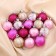 Set of balls plastic D-4 cm, 35 pcs "Glamorous mix" Golden-pink