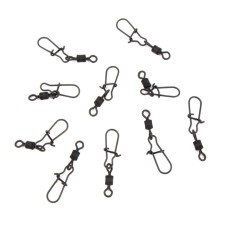 Swerting with a fastener Namazu Pro Rolling Ribbed Swivel, Carbon, size 5. Test-35 kg