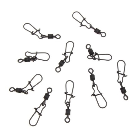 Swerting with a fastener Namazu Pro Rolling Ribbed Swivel, Carbon, size 5. Test-35 kg