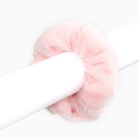 Hair gum is pink, fluffy, 11 cm, princesses-4
