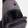 Male sling bag from textiles, headphone opening, gray color