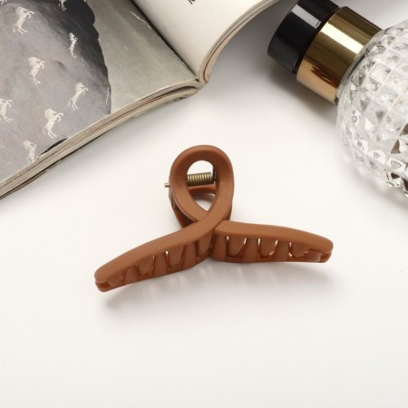 Hair crab "Coffee" loop, 7 cm, mix
