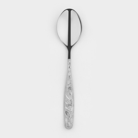 Teaspoon "Uralochka", h = 14 cm, thickness 2 mm, silver color-1