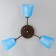 Causte "Online" (cylinder) 3x15W E27 Model: BR 00216 Wenge/Blue
