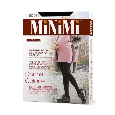 Pantyhose women Minimi Donna Cotone, 160 Den, size 3, color Nero-1