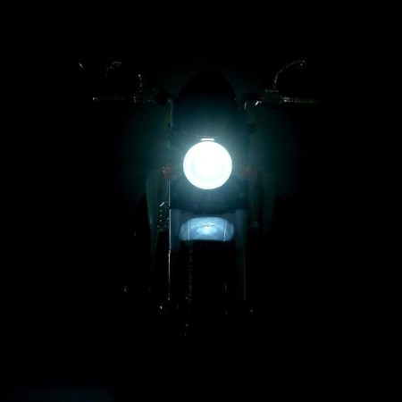 Electric car "Chopper", with a battery, light and sound effects, white color-8