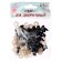 Rifle eyes with plugs, set 40 pcs., Size 1 pc. - 0.8 cm, black color