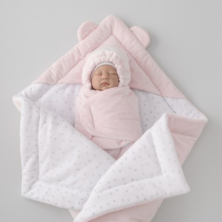 Set for discharge Winter Kinderlitto "Bear", 5 items, height 56-62 cm, light pink color-3