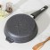 Granite pan, d = 24 cm, removable handle, anti -stick coating, glass cover, gray color.