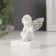 Polystone souvenir "Angel on a book with silver wings" rhinestones 4x4.5x6.5 cm